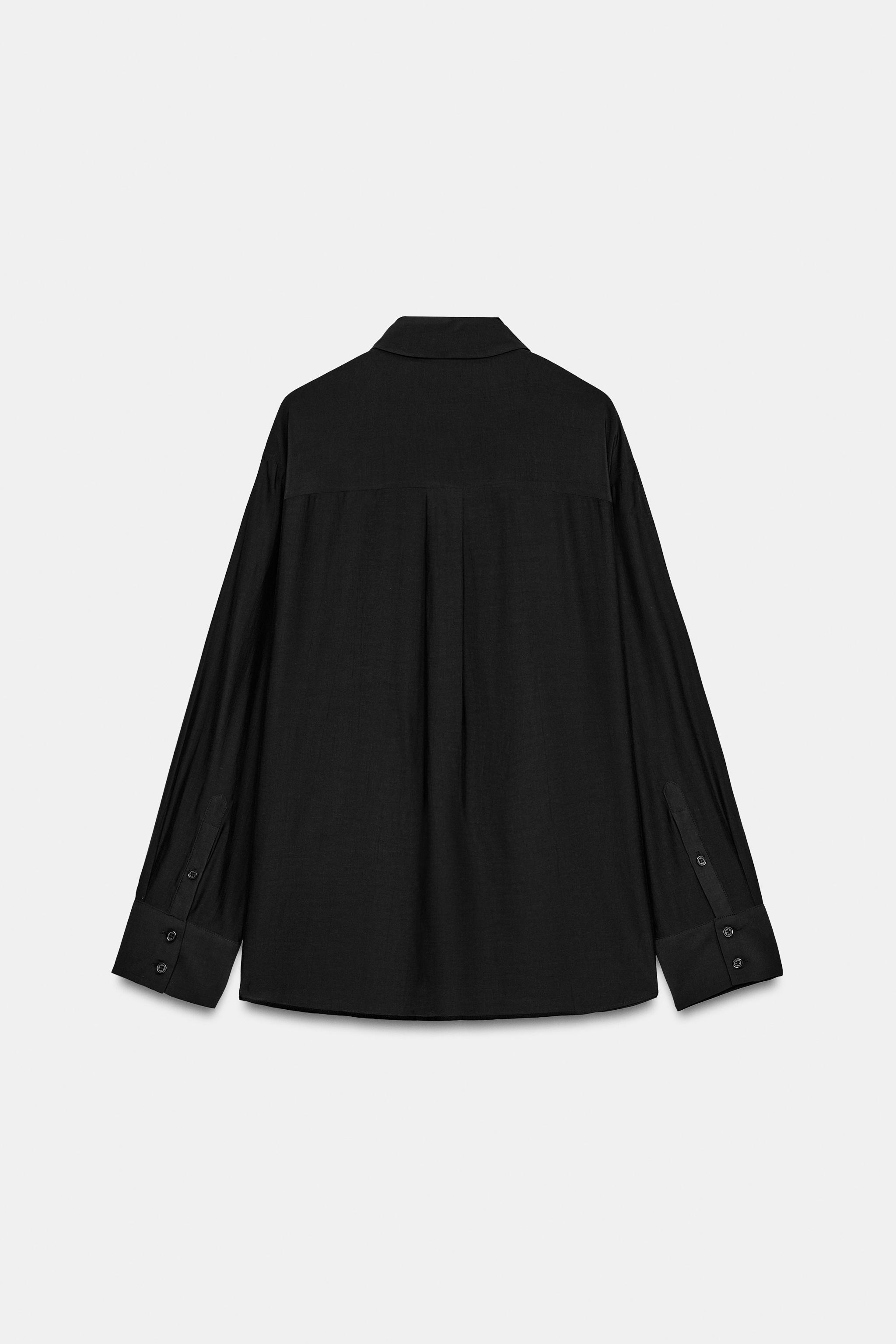 ZW COLLECTION SOLID BIB-FRONT SHIRT